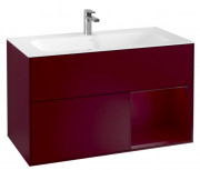 Тумба под раковину Villeroy & Boch Finion 99,6х49,8 см с подсветкой МДФ пион матовый лак F040HBHB