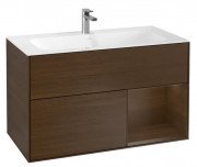 Тумба под раковину Villeroy & Boch Finion 99,6х49,8 см с подсветкой ДСП шпон грецкого ореха F040GNGN