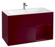 Тумба под раковину Villeroy & Boch Finion 99,6х49,8 см с подсветкой МДФ пион матовый лак F040HBHB