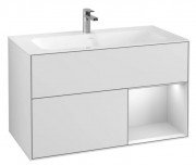 Тумба під раковину Villeroy & Boch Finion 99,6х49,8 см з підсвічуванням МДФ білий матовий лак F040MTMT