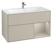 Тумба под раковину Villeroy & Boch Finion 99,6х49,8 см с подсветкой МДФ песок матовый лак F040HHHH