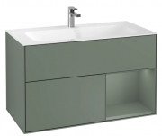 Тумба под раковину Villeroy & Boch Finion 99,6х49,8 см с подсветкой МДФ оливковый матовый лак F040GMGM