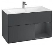 Тумба під раковину Villeroy & Boch Finion 99,6х49,8 см з підсвічуванням МДФ темно-синій матовий лак F040HGHG