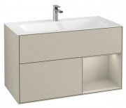 Тумба под раковину Villeroy & Boch Finion 99,6х49,8 см с подсветкой МДФ песок матовый лак F040HHHH