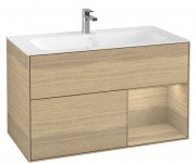 Тумба под раковину Villeroy & Boch Finion 99,6х49,8 см с подсветкой ДСП шпон дуба F040PCPC