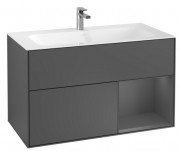 Тумба під раковину Villeroy & Boch Finion 99,6х49,8 см з підсвічуванням МДФ антрацит матовий лак G040GKGK