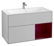 Тумба під раковину Villeroy & Boch Finion 99,6х49,8 см з підсвічуванням МДФ світло-сірий матовий лак/півон матовий лак G040HBGJ