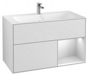 Тумба под раковину Villeroy & Boch Finion 99,6х49,8 см с подсветкой МДФ белый матовый лак G040MTMT