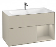 Тумба под раковину Villeroy & Boch Finion 99,6х49,8 см с подсветкой МДФ песок матовый лак G040HHHH