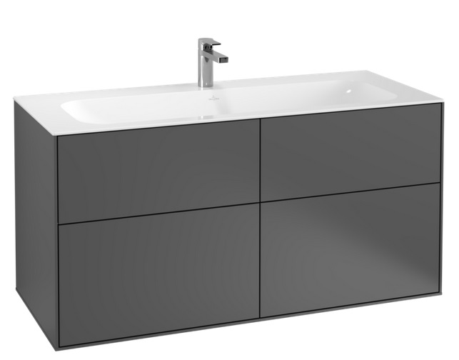 Тумба под раковину Villeroy & Boch Finion 119,6х49,8 см МДФ антрацит матовый лак F05000GK