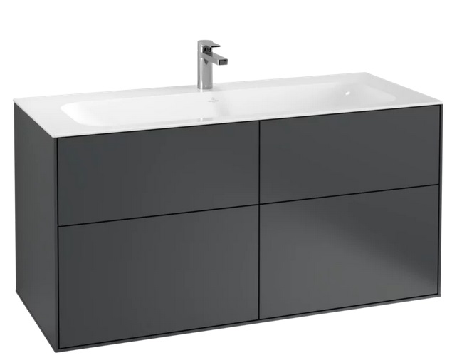 Тумба под раковину Villeroy & Boch Finion 119,6х49,8 см МДФ темно-синий матовый лак F05000HG