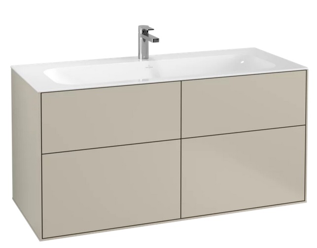 Тумба под раковину Villeroy & Boch Finion 119,6х49,8 см МДФ песок матовый лак F05000HH