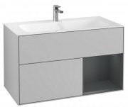 Тумба под раковину Villeroy & Boch Finion 99,6х49,8 см с подсветкой МДФ светло-серый матовый лак/темно-синий матовый лак G040HGGJ