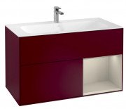 Тумба під раковину Villeroy & Boch Finion 99,6х49,8 см з підсвічуванням МДФ півонія матовий лак/пісок матовий лак G040HHHB