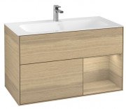 Тумба під раковину Villeroy & Boch Finion 99,6х49,8 см з підсвічуванням ДСП шпон дуба G040PCPC