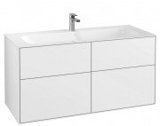 Тумба под раковину Villeroy & Boch Finion 119,6х49,8 см МДФ глянцевый белый лак F05000GF