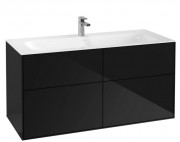 Тумба под раковину Villeroy & Boch Finion 119,6х49,8 см МДФ глянцевый черный лак F05000PH