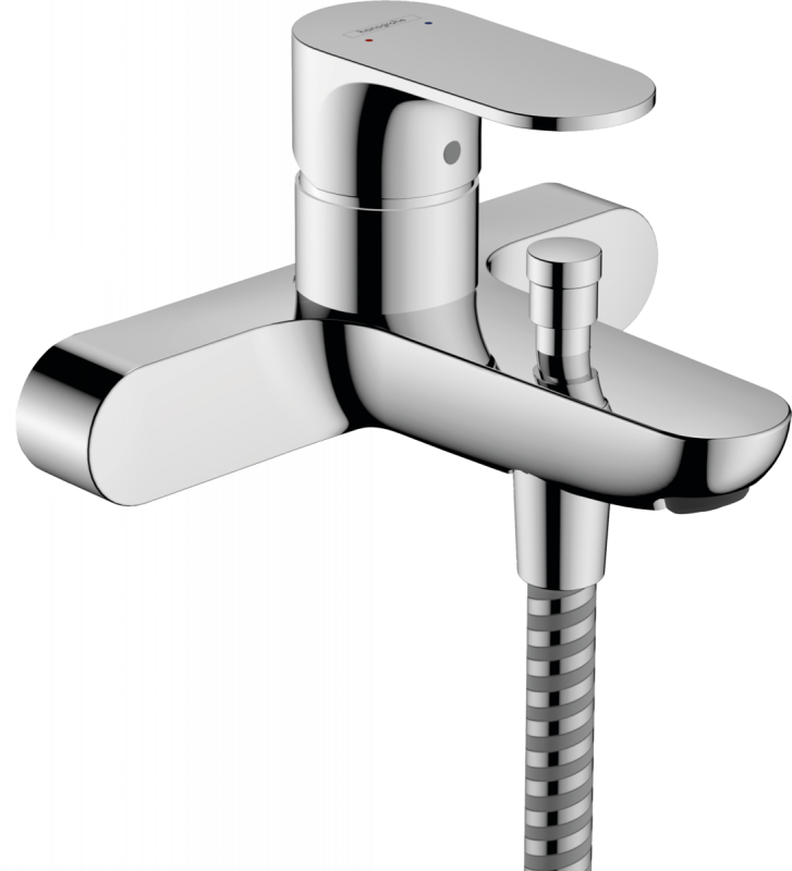 Смеситель для ванной Hansgrohe Rebris S на 2 потребителя настенный однорычажный хром 72442000