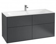 Тумба под раковину Villeroy & Boch Finion 119,6х49,8 см с подсветкой МДФ темно-синий матовый лак G05000HG