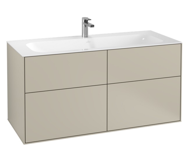 Тумба под раковину Villeroy & Boch Finion 119,6х49,8 см с подсветкой МДФ песок матовый лак G05000HH