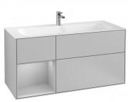 Тумба под раковину Villeroy & Boch Finion 119,6х49,8 см с подсветкой МДФ светло-серый матовый лак F060GJGJ