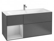 Тумба под раковину Villeroy & Boch Finion 119,6х49,8 см с подсветкой МДФ антрацит матовый/светло-серый матовый лак F060GJGK