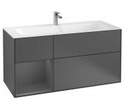 Тумба під раковину Villeroy & Boch Finion 119,6 х49, 8 см з підсвічуванням МДФ антрацит матовий лак F060GKGK