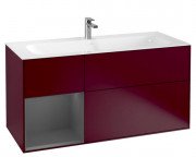 Тумба под раковину Villeroy & Boch Finion 119,6х49,8 см с подсветкой МДФ пион матовый лак/антрацит матовый лак F060GKHB