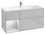 Тумба под раковину Villeroy & Boch Finion 119,6х49,8 см с подсветкой МДФ светло-серый матовый лак/белый матовый лак F060MTGJ