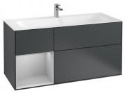 Тумба под раковину Villeroy & Boch Finion 119,6х49,8 см с подсветкой МДФ темно-синий матовый лак/светло-серый матовый лак F060GJHG