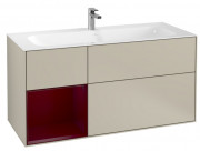 Тумба под раковину Villeroy & Boch Finion 119,6х49,8 см с подсветкой МДФ песок матовый лак/пион матовый лак F060HBHH