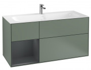 Тумба під раковину Villeroy & Boch Finion 119,6х49,8 см з підсвічуванням МДФ оливковий матовий лак/темно-синій матовий лак F060HGGM