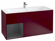 Тумба под раковину Villeroy & Boch Finion 119,6х49,8 см с подсветкой МДФ пион матовый лак/темно-синий матовый лак F060HGHB