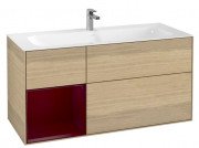 Тумба під раковину Villeroy & Boch Finion 119,6х49,8 см з підсвічуванням ДСП шпон дуба/півон матовий лак F060HBPC