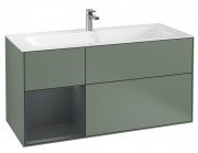 Тумба под раковину Villeroy & Boch Finion 119,6х49,8 см с подсветкой МДФ оливковый матовый лак/темно-синий матовый лак F060HGGM