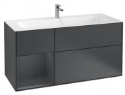 Тумба под раковину Villeroy & Boch Finion 119,6х49,8 см с подсветкой МДФ темно-синий матовый лак F060HGHG