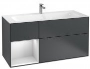 Тумба под раковину Villeroy & Boch Finion 119,6х49,8 см с подсветкой МДФ темно-синий матовый лак/белый матовый лак F060MTHG