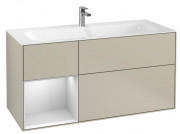 Тумба под раковину Villeroy & Boch Finion 119,6х49,8 см с подсветкой МДФ песок матовый лак/белый матовый лак F060MTHH
