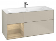 Тумба под раковину Villeroy & Boch Finion 119,6х49,8 см с подсветкой МДФ песок матовый лак/шпон дуба F060PCHH