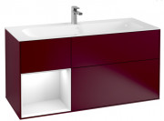 Тумба під раковину Villeroy & Boch Finion 119,6х49,8 см з підсвічуванням МДФ півонія матовий лак/глянсовий білий лак G060GFHB