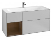 Тумба под раковину Villeroy & Boch Finion 119,6х49,8 см с подсветкой МДФ светло-серый матовый лак/шпон грецкого ореха G060GNGJ