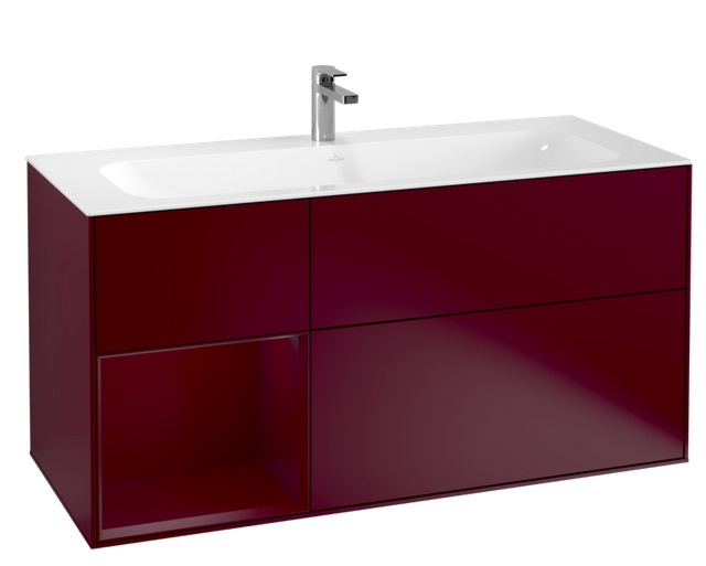 Тумба под раковину Villeroy & Boch Finion 119,6х49,8 см с подсветкой МДФ пион матовый лак G060HBHB