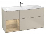 Тумба под раковину Villeroy & Boch Finion 119,6х49,8 см с подсветкой МДФ песок матовый лак/шпон дуба F060PCHH