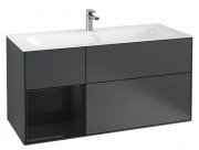 Тумба під раковину Villeroy & Boch Finion 119,6х49,8 см із підсвічуванням МДФ темно-синій матовий лак/глянцевий чорний лак F060PHHG