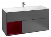 Тумба под раковину Villeroy & Boch Finion 119,6х49,8 см с подсветкой МДФ антрацит матовый лак/пион матовый лак G060HBGK