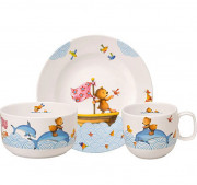 Детский столовый сервиз Villeroy & Boch New Happy as a Bear 3 предмета премиум фарфор 14-8664-8427