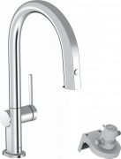 Змішувач для кухні Hansgrohe Aqittura M91 FilterSystem 210 з висувним носиком одноважільний хром 76803000