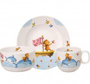 Детский столовый сервиз Villeroy & Boch New Happy as a Bear 3 предмета премиум фарфор 14-8664-8427