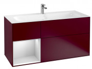 Тумба под раковину Villeroy & Boch Finion 119,6х49,8 см с подсветкой МДФ пион матовый лак/белый матовый лак G060MTHB