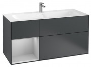 Тумба под раковину Villeroy & Boch Finion 119,6х49,8 см с подсветкой МДФ темно-синий матовый лак/светло-серый матовый лак G060GJHG